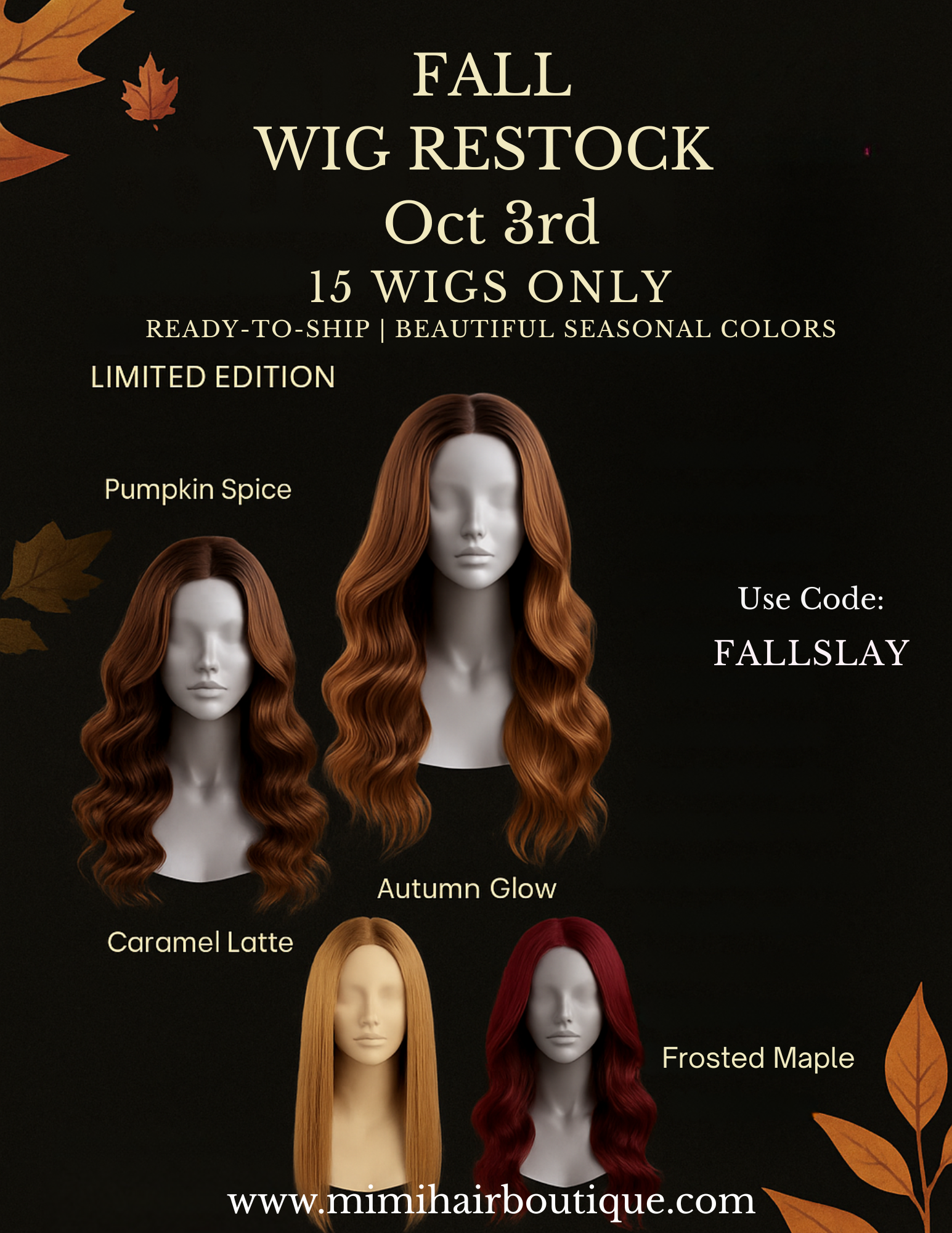 Fall Wig Restock - All Fall Colors